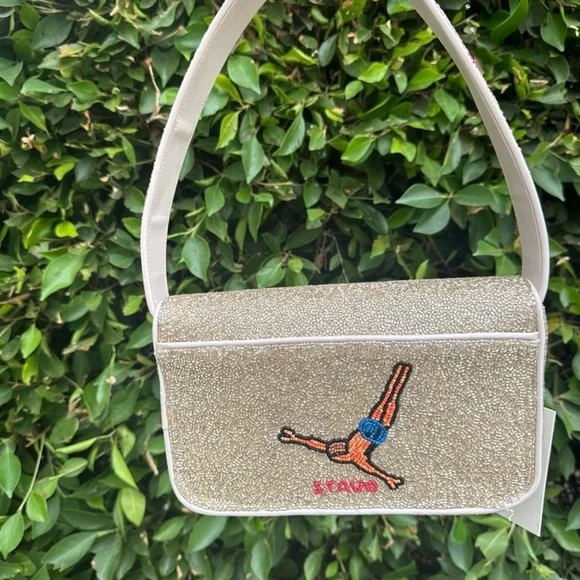 NWT STAUD TOMMY BEADED BAG SWIMMERS - Picture 2 of 5